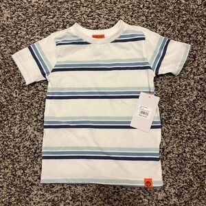 NWT Free Planet Blue and White Striped Tee